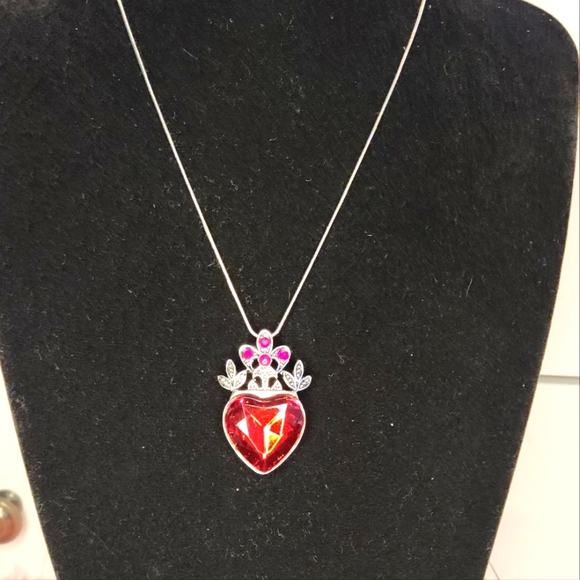 Jewelry - NWOT Beautiful Silvertone Sweetheart necklace! (G36)
